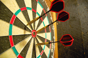 Many small businesses use the dartboard method of advertising and promotion.