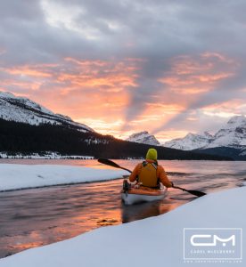 Jon was an amazing still model for this sunrise long exposure in Banff National Park.